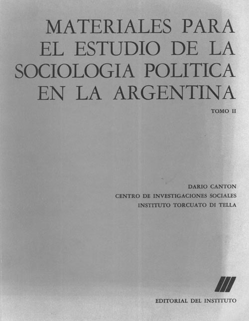 Materiales para el estudio de la Sociología Política en la Argentina